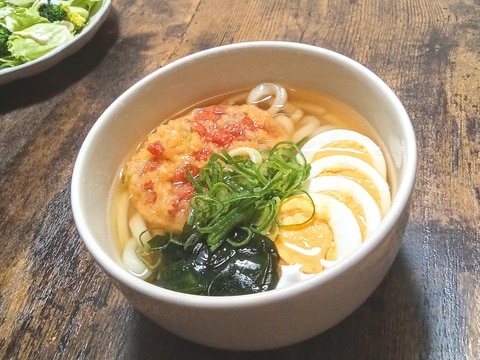 かき揚げ・ゆで卵De天ぷらうどん